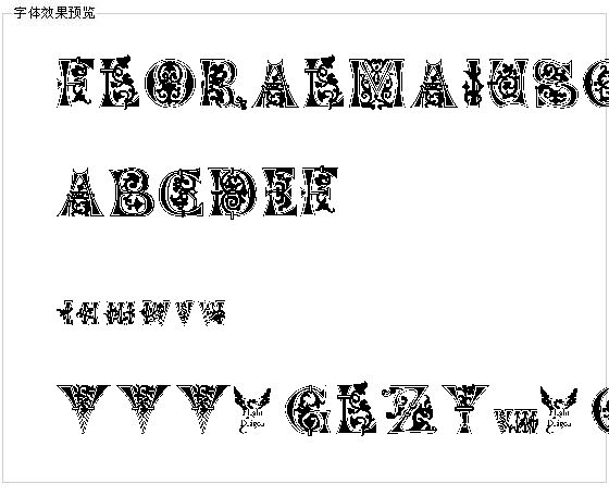 Floralmajuscules字体