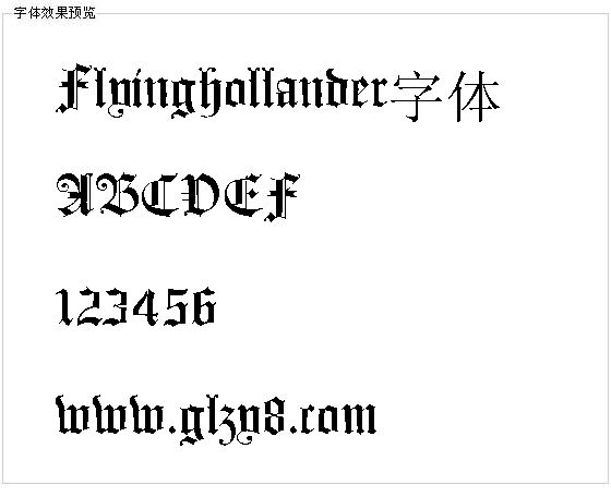 Flyinghollander字体