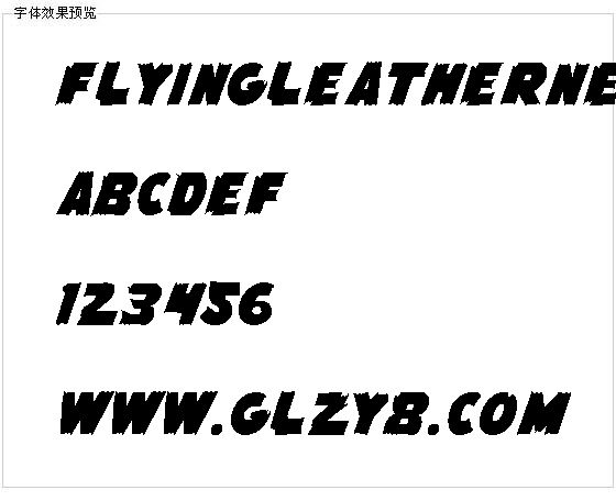 Flyingleatherneck字体