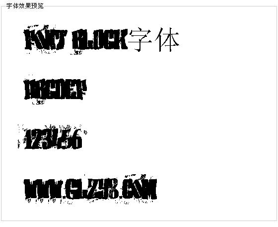 font BLOCK字体