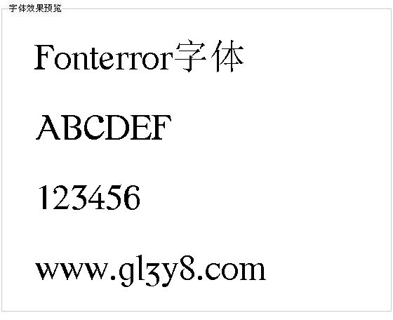 Fonterror字体