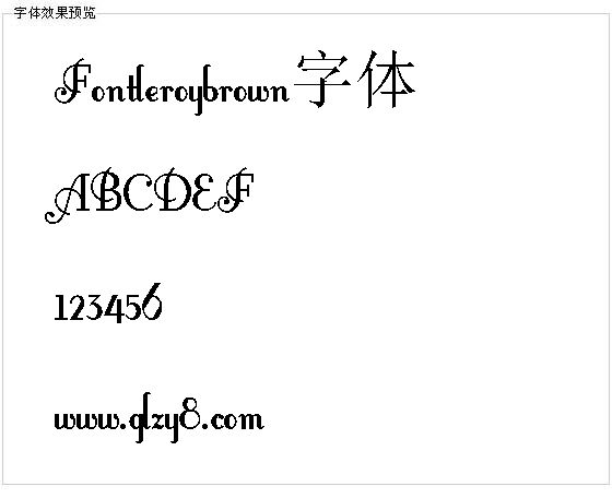 Fontleroybrown字体