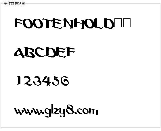 FOOTENHOLD字体