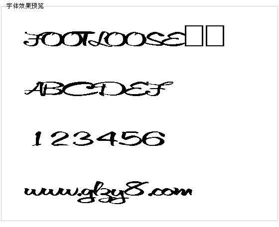 FOOTLOOSE字体