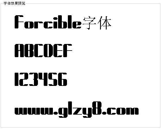 Forcible字体