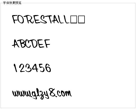 FORESTALL字体