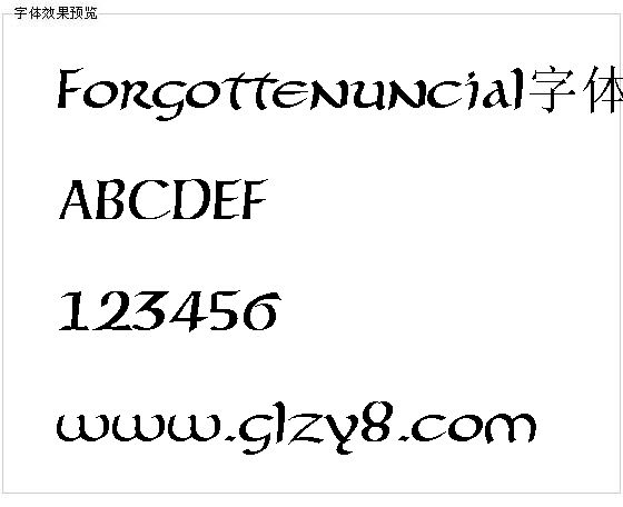 Forgottenuncial字体