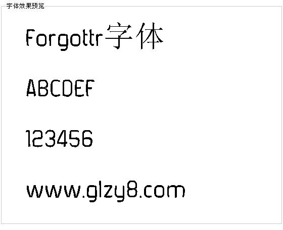 Forgottr字体