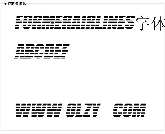 Formerairlines字体