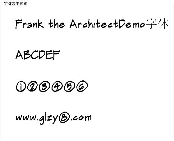 Frank the ArchitectDemo字体