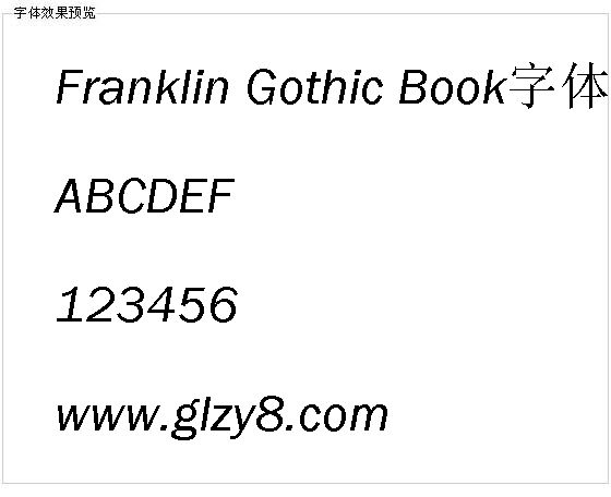 Franklin Gothic Book字体