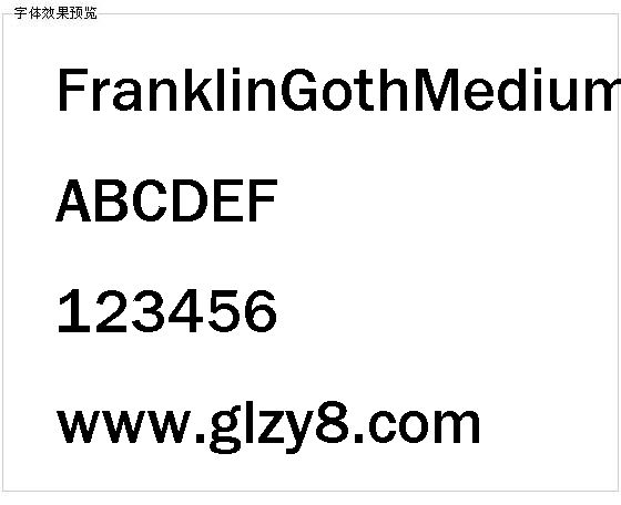 FranklinGothMediumCTT字体