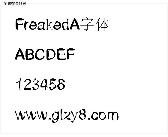 FreakedA字体