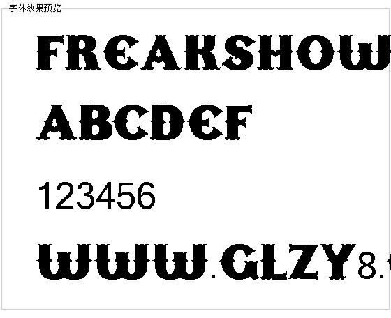 Freakshow字体