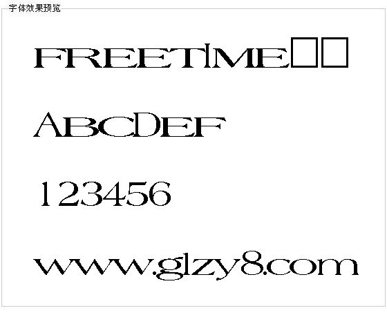 FREETIME字体