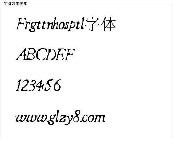 Frgttnhosptl字体