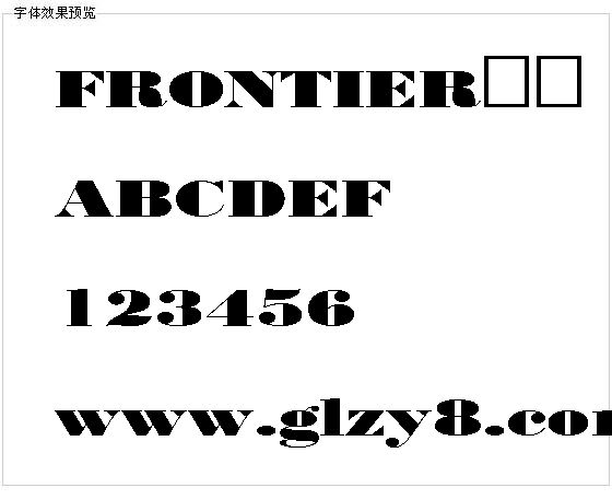 FRONTIER字体