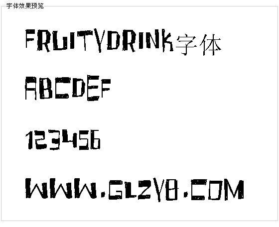 Fruitydrink字体