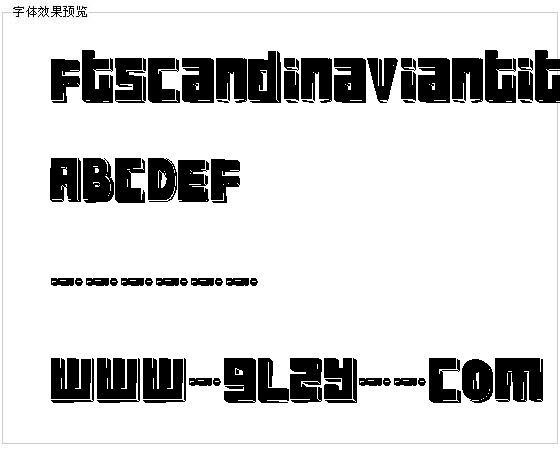 Ftscandinaviantit字体