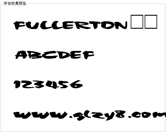 FULLERTON字体