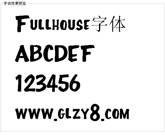 Fullhouse字体