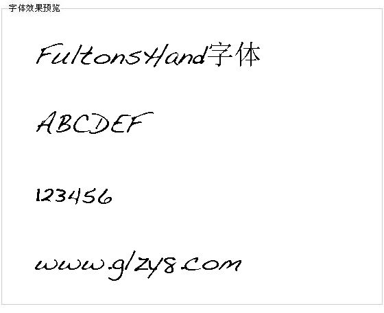 FultonsHand字体