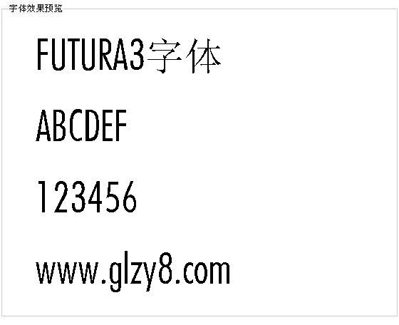 FUTURA3字体