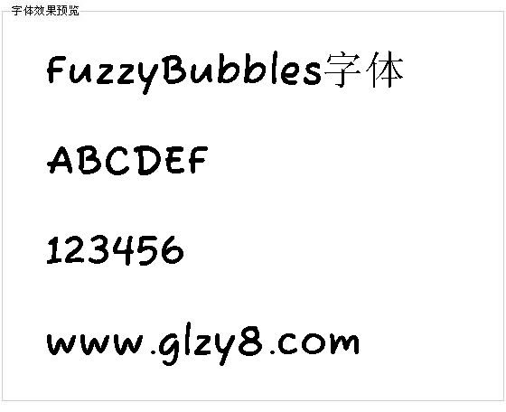 FuzzyBubbles字体