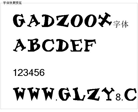 Gadzoox字体