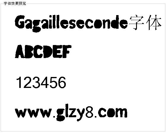 Gagailleseconde字体