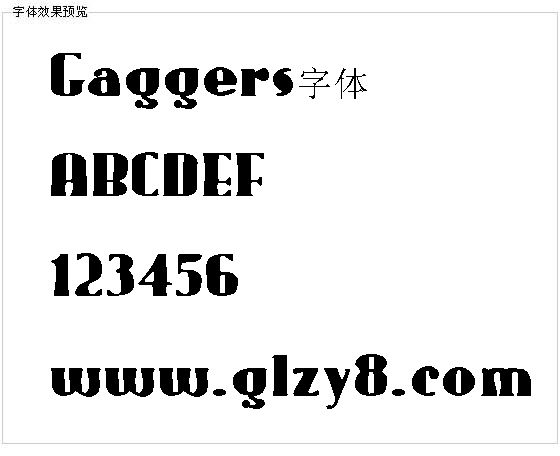 Gaggers字体