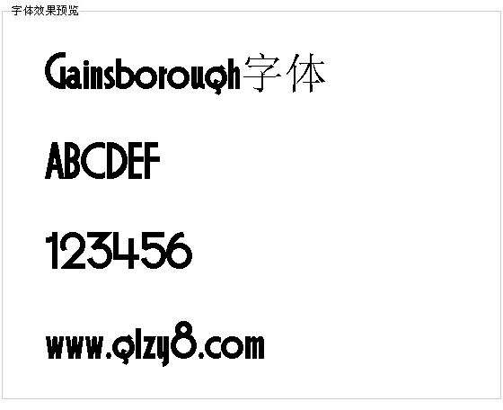 Gainsborough字体