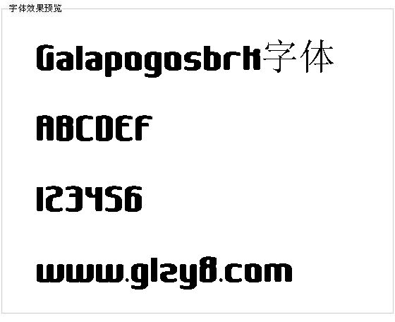 Galapogosbrk字体