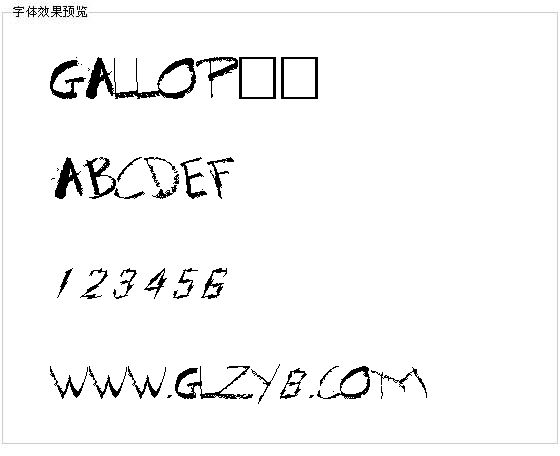 GALLOP字体