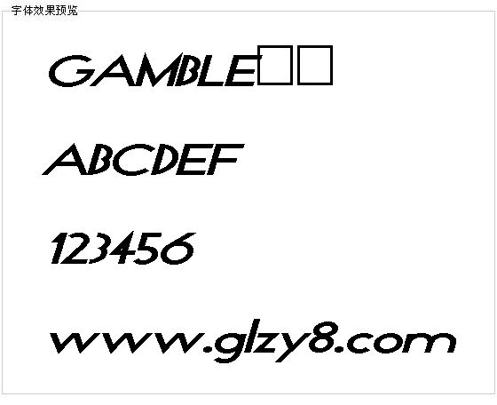 GAMBLE字体