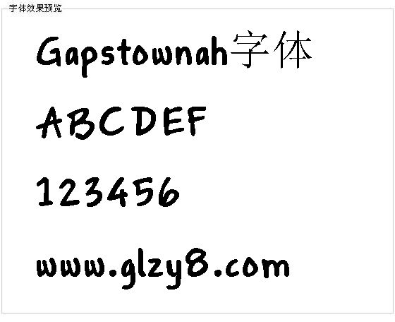 Gapstownah字体