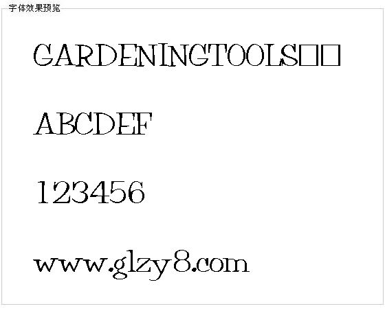 GARDENINGTOOLS字体