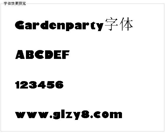 Gardenparty字体