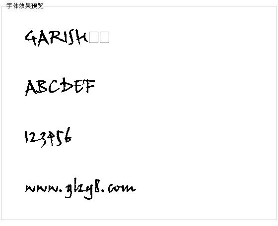 GARISH字体