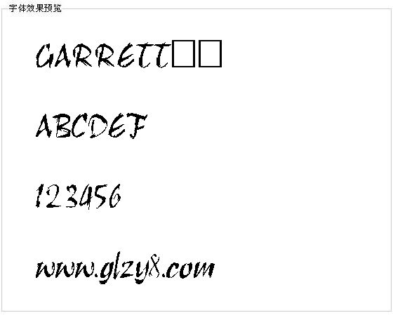 GARRETT字体