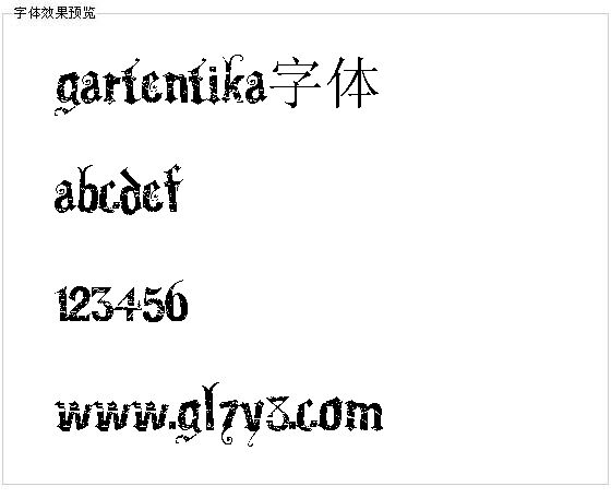 Gartentika字体