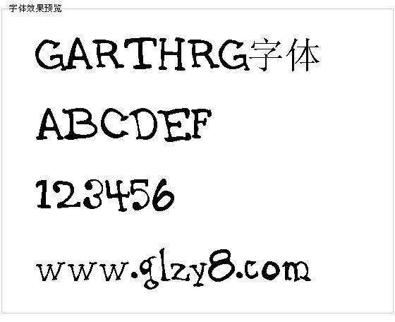 GARTHRG字体