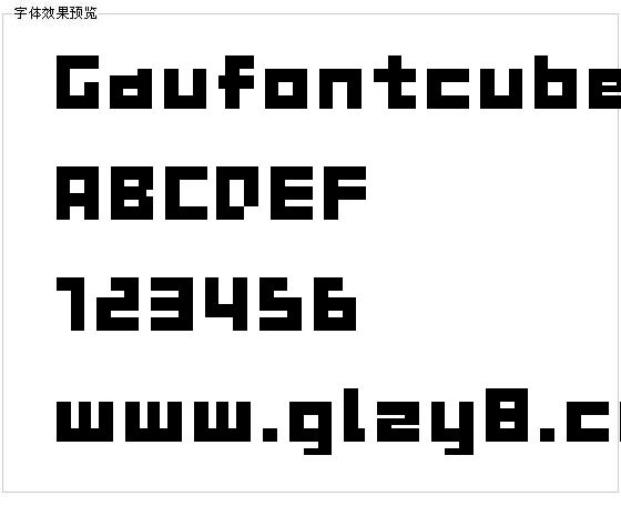 Gaufontcube字体