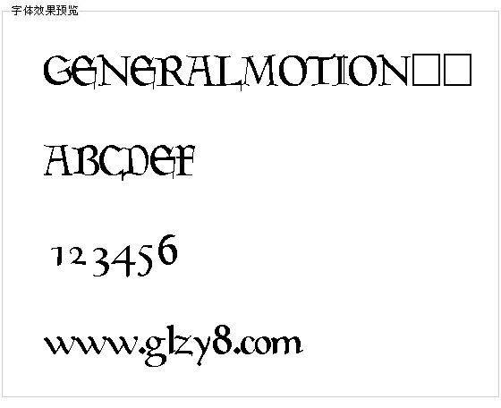 GENERALMOTION字体