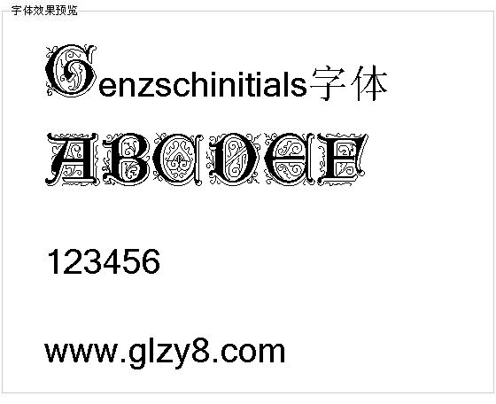 Genzschinitials字体