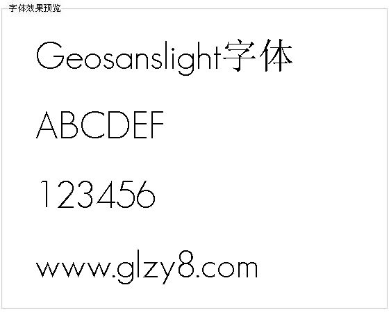 Geosanslight字体