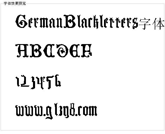 GermanBlackletters字体