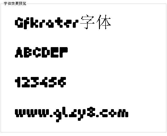 Gfkrater字体