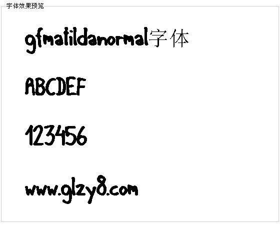 gfmatildanormal字体