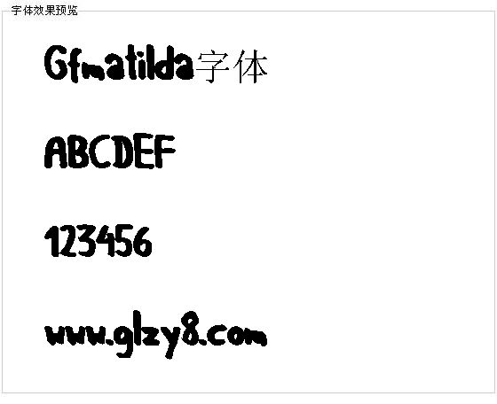 Gfmatilda字体